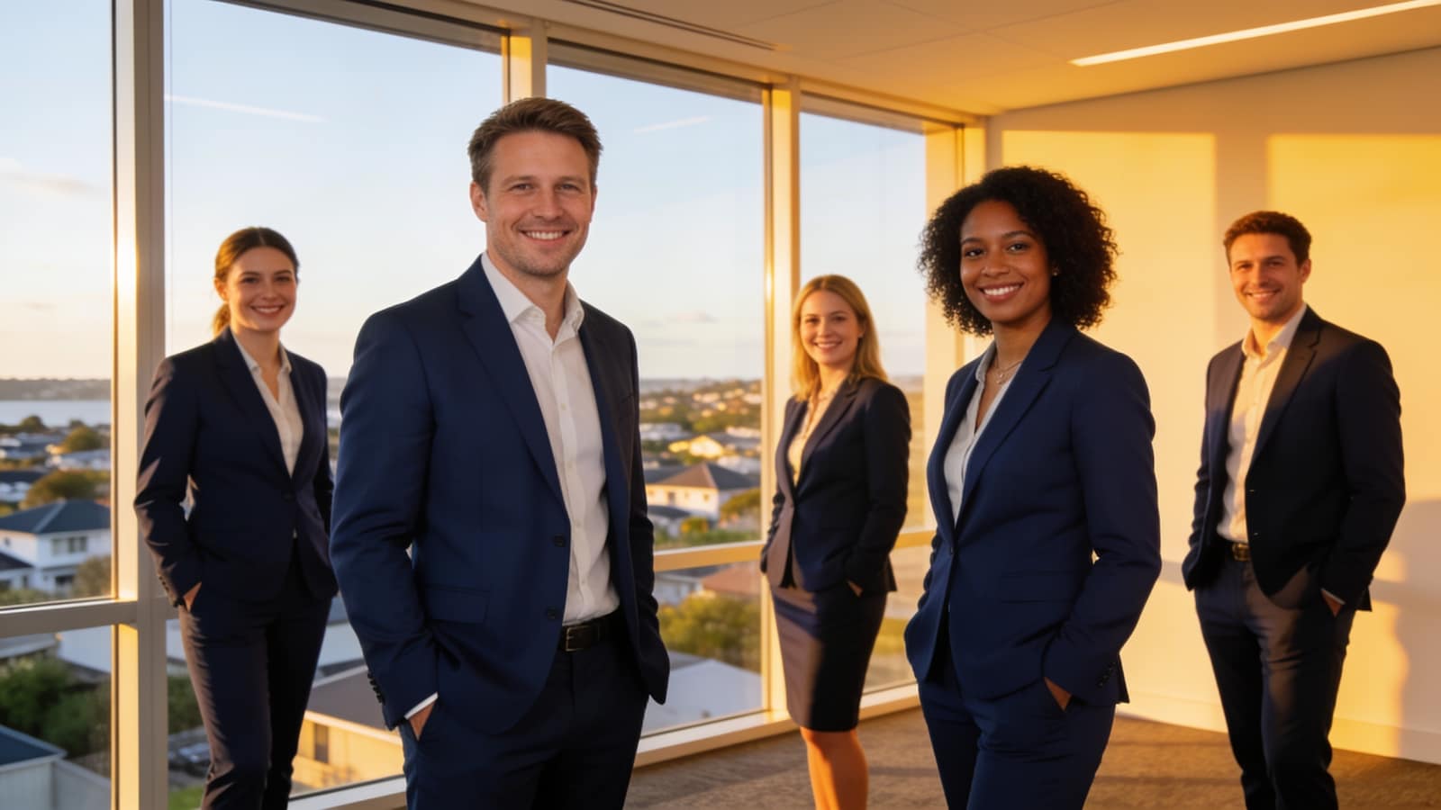 The NZ Property Real Estate team in their Auckland office
